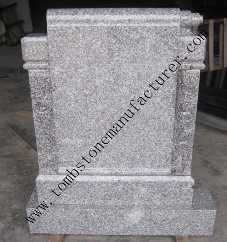 rose carving granite headstone14